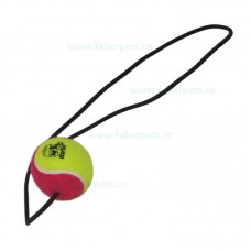 Jucarie minge tenis cu sfoara elastica 7 cm